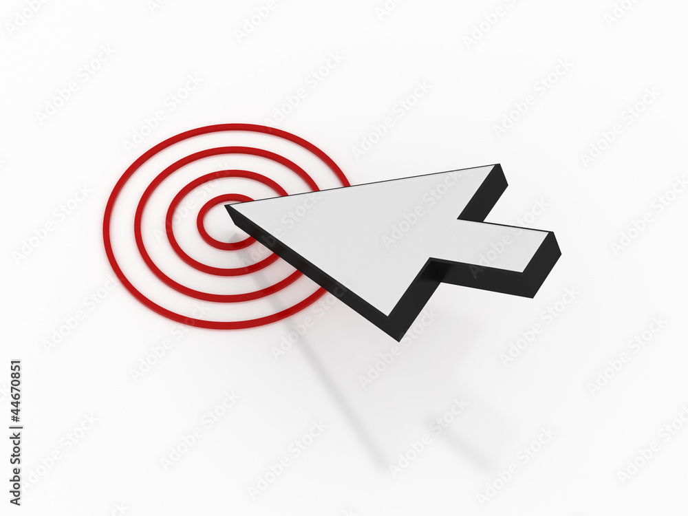 Mouse arrow with target Mouse arrow with target
