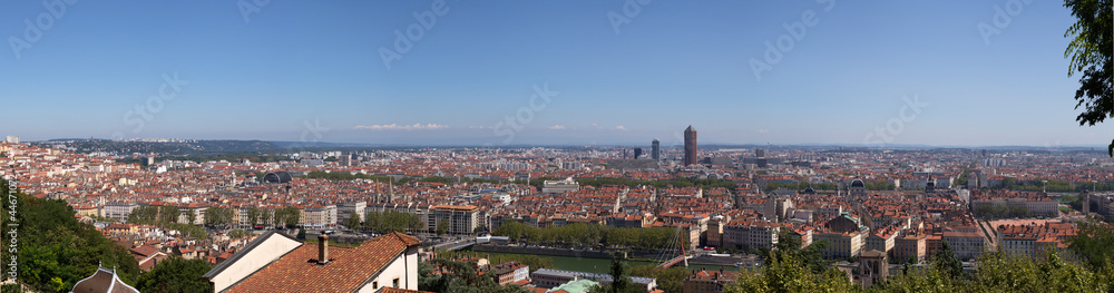 Panoramic View of Lyon from Fourviere Hill