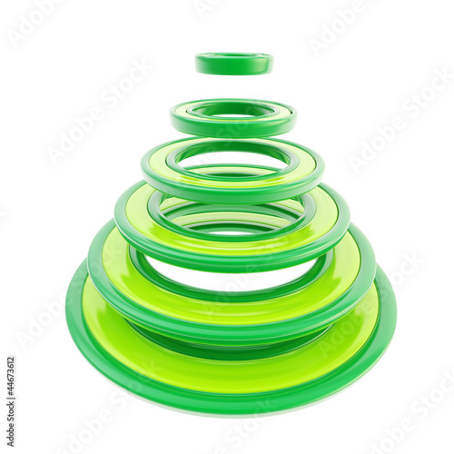 Abstract futuristic green c...