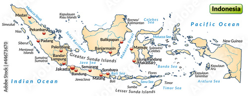 Landkarte von Indonesien