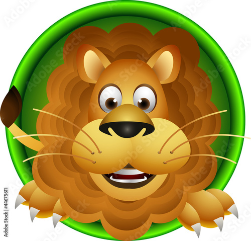Fototapeta Naklejka Na Ścianę i Meble -  cute lion head cartoon