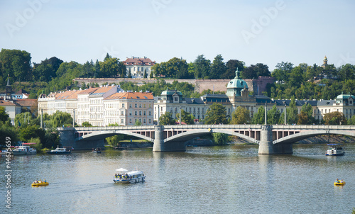 Vltava river in Prague city, Czech Republic