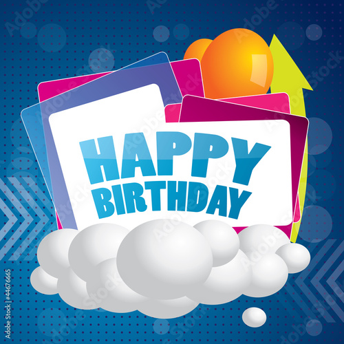 Abstract happy birthday vector background