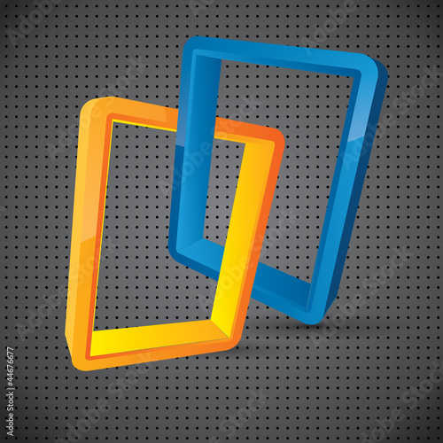 Logo style vector composition with linked elements