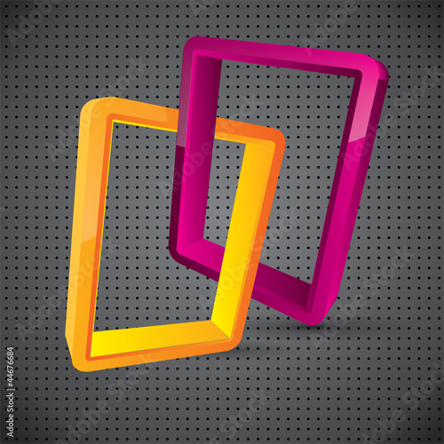 Abstract logo style vector composition with linked elements