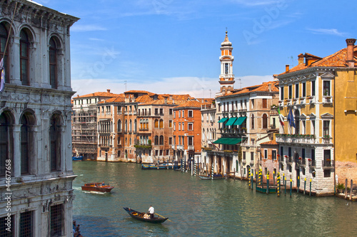 Blick von der Rialtobrücke auf den Canale Grande in Venedig