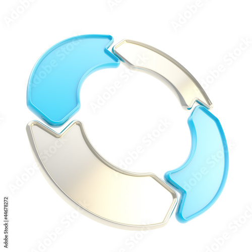Arrow shape tags forming ci...