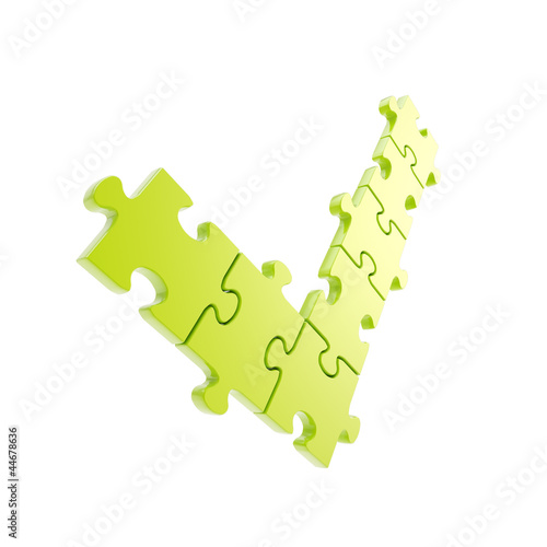 Yes "ok" tick made of linke...