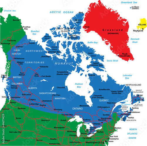 Canada map photo