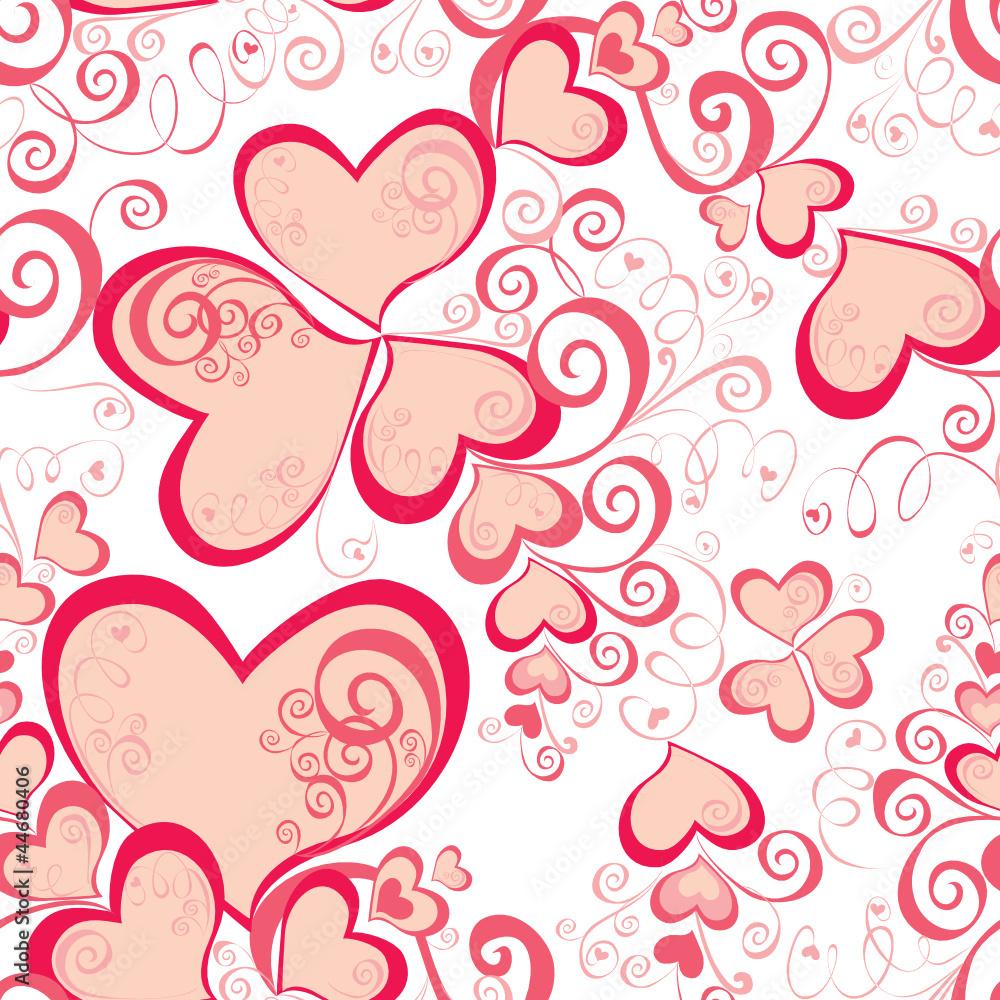 Valentines Day seamless pattern with hearts for your design Valentines Day seamless pattern with hearts for your design