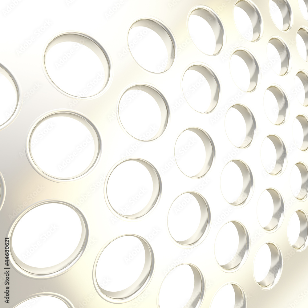 Perforated surface as abstract glossy background Perforated surface as abstract glossy background