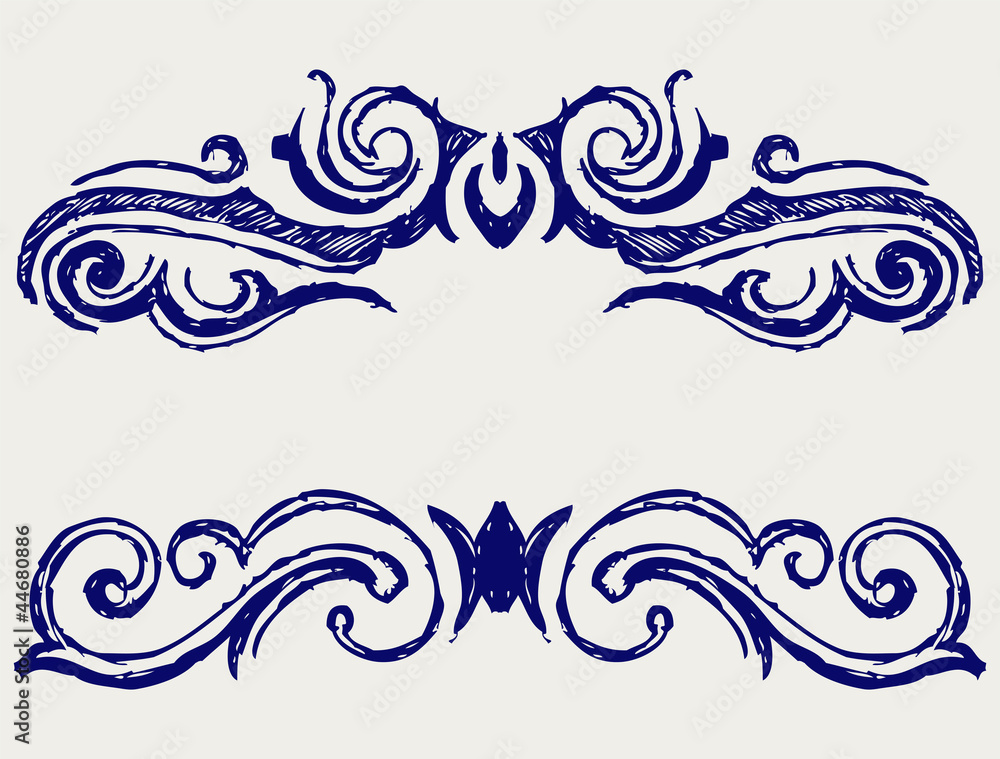 Fototapeta premium Calligraphic design element and page decoration