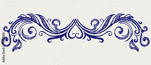 Calligraphic design element and page decoration