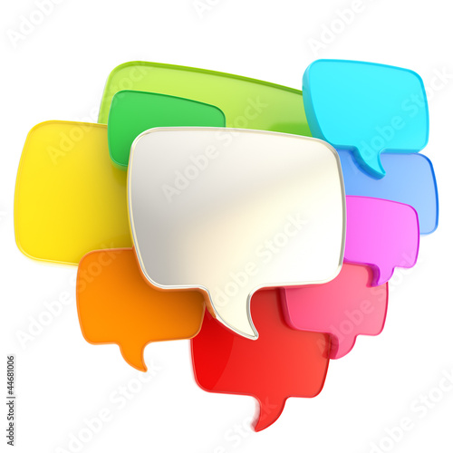 Cloud of speech text bubble...