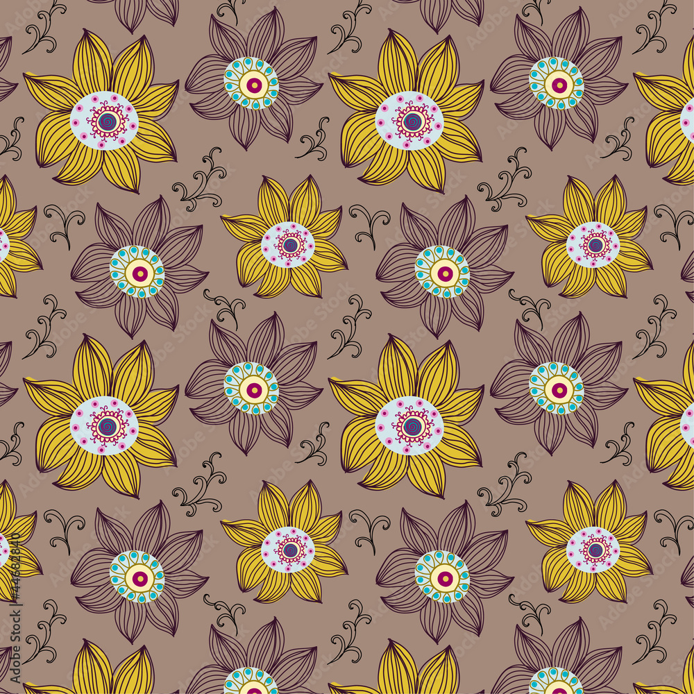 Seamless texture with flowers Seamless texture with flowers