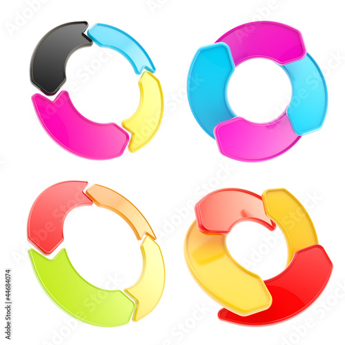 Four arrow copyspace emblem...