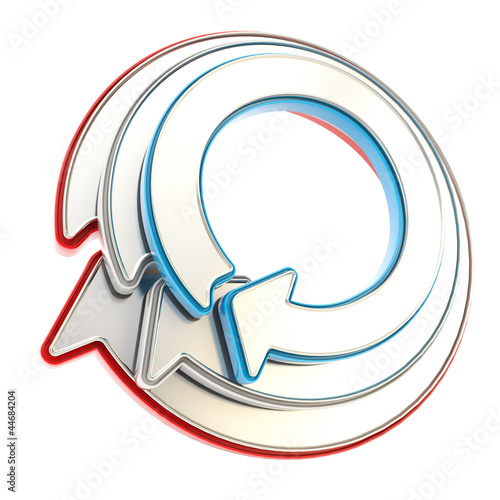 Tricolor round emblem icon ...