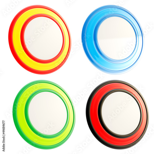 Set of four circular round ...