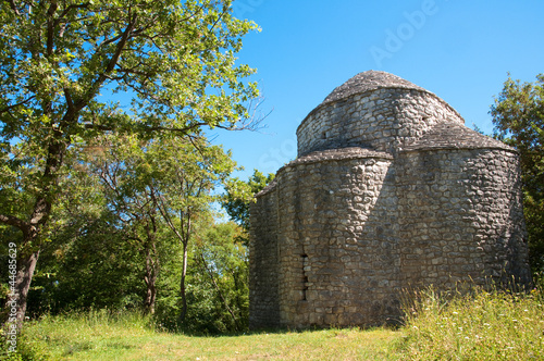 St Krsevan church on nature at Krk - Croatia photo