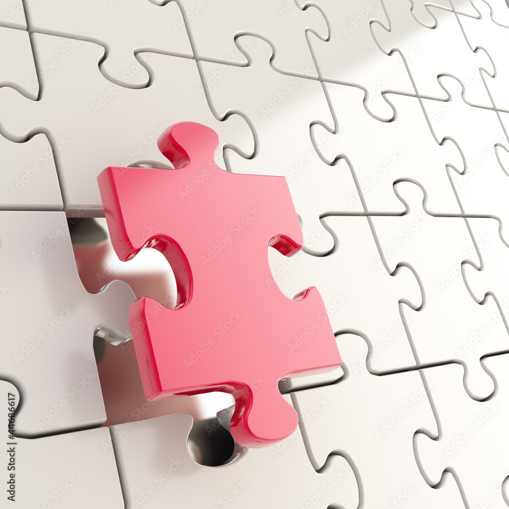 Puzzle jigsaw background with one piece stand out Puzzle jigsaw background with one piece stand out
