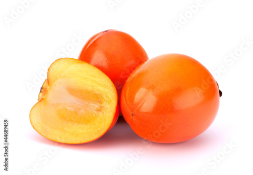 group of persimmon isolated on white