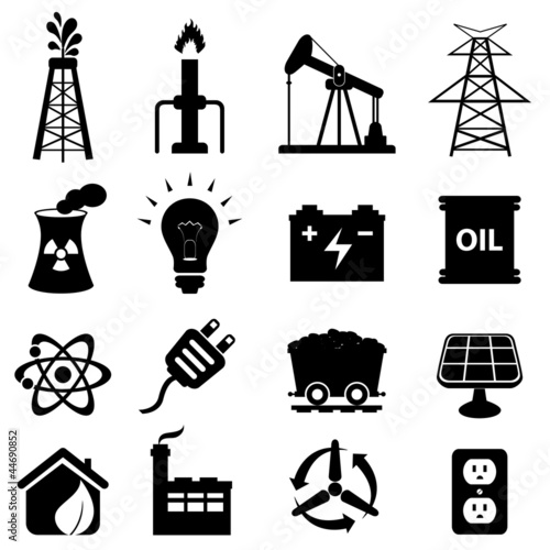 Energy icon set