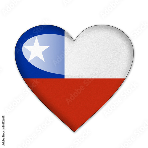 Free Download Chile flag in heart shape isolated on white background - GFXLoad