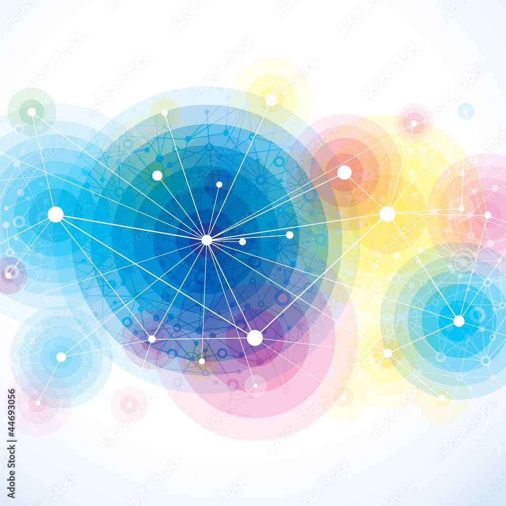 Abstract colorful background of molecule. Stock Vector | Adobe Stock