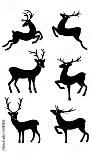 Six deer silhouettes