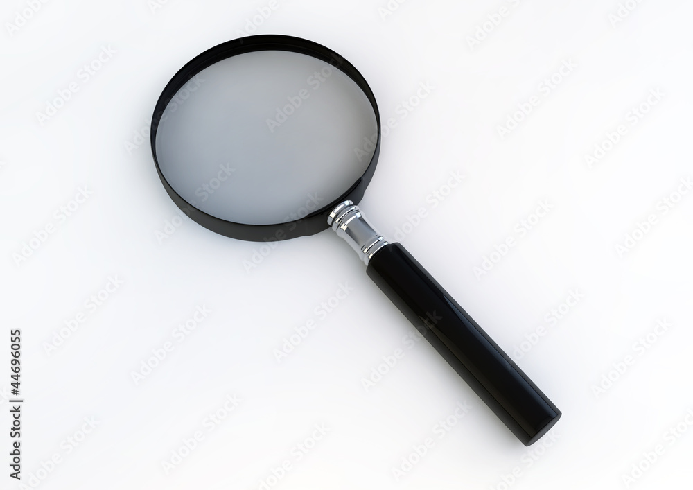 Magnifying Glass 3d Illustration isolated on white background Magnifying Glass 3d Illustration isolated on white background