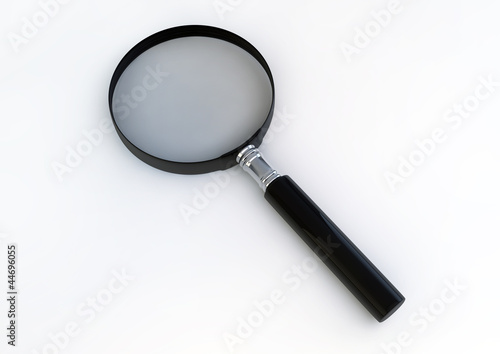Magnifying Glass 3d Illustration isolated on white background