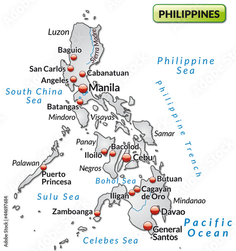 Inselkarte der Philippinen