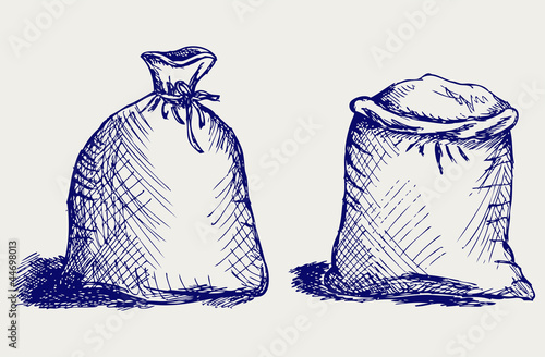 Bag flour. Doodle style