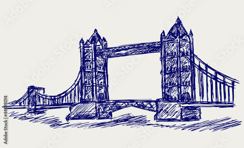 Tower Bridge. Doodle style