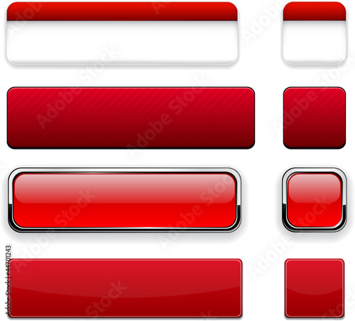 Free Download Red high-detailed modern web buttons. - GFXLoad
