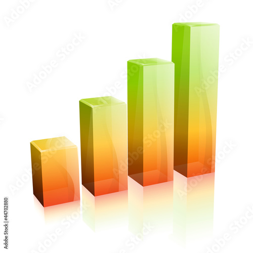 Free Download 3d Glass Graph. Concept - Success in Business - GFXLoad
