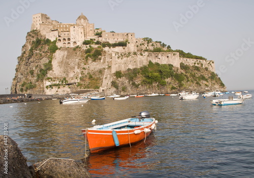 Blick auf Castello Aragonese,Ischia,Italien