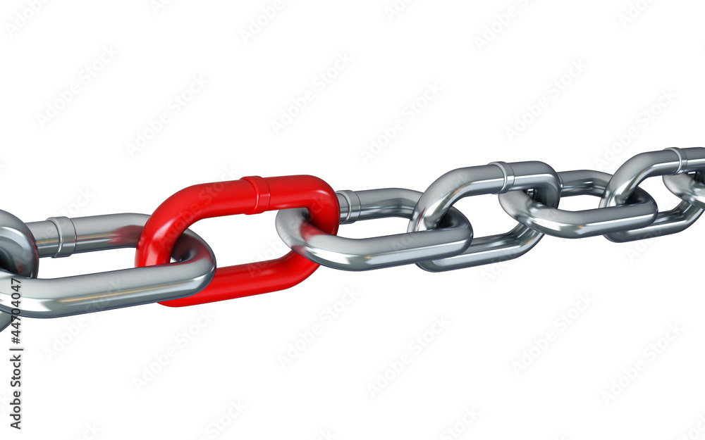 Fototapeta premium chain links isolated on a white background