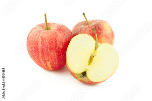 Two red apples and a half