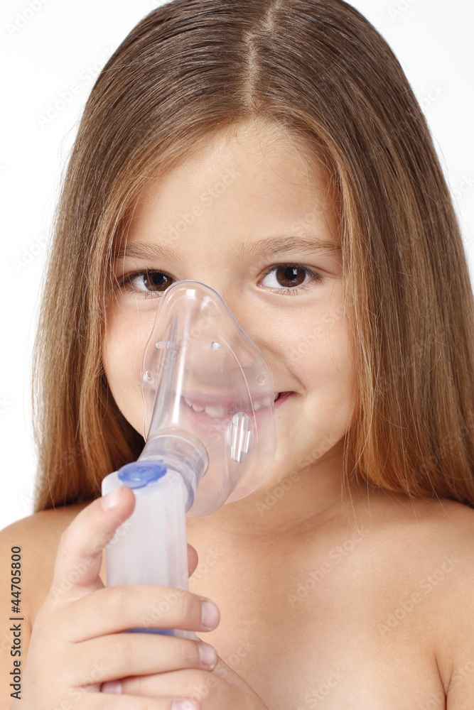 Child with inhaler