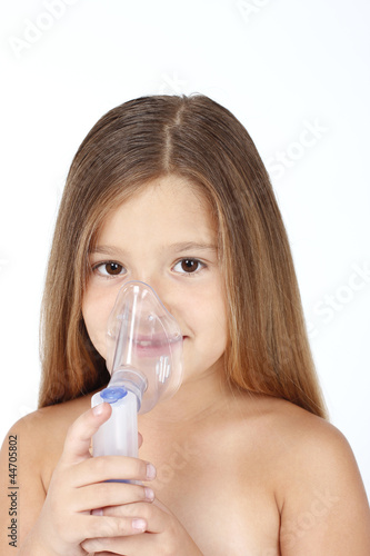 Child with inhaler