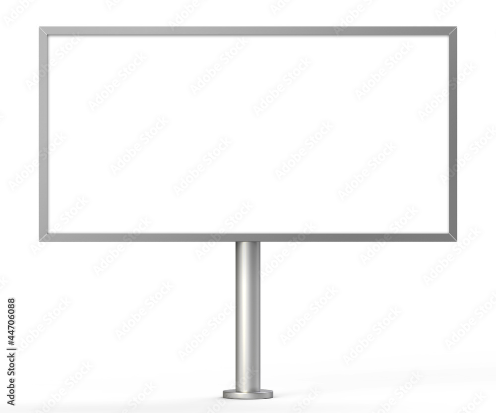 Outdoor billboard in white Outdoor billboard in white