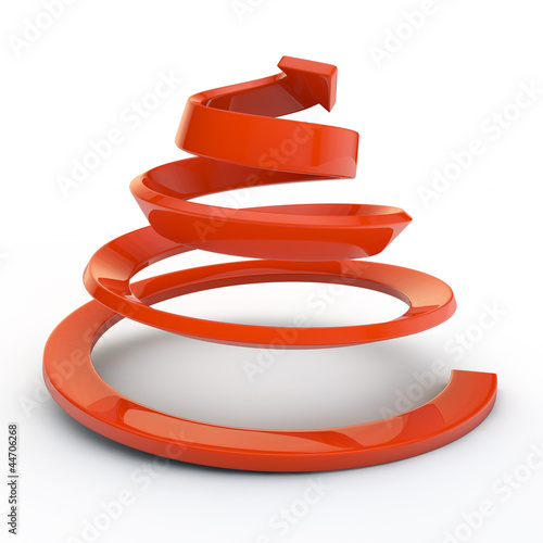 Quadro em tela Red spiral and arrow