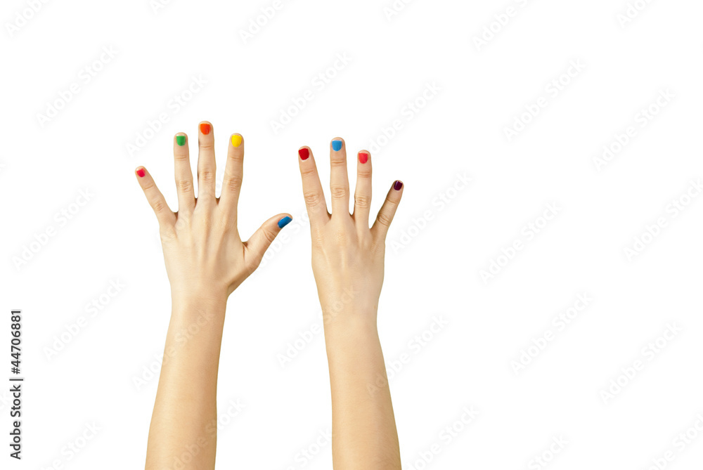 Beautiful woman hands with manicure Beautiful woman hands with manicure