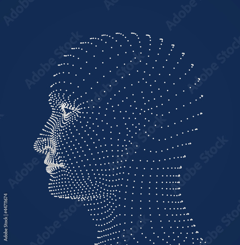 Human head dots model