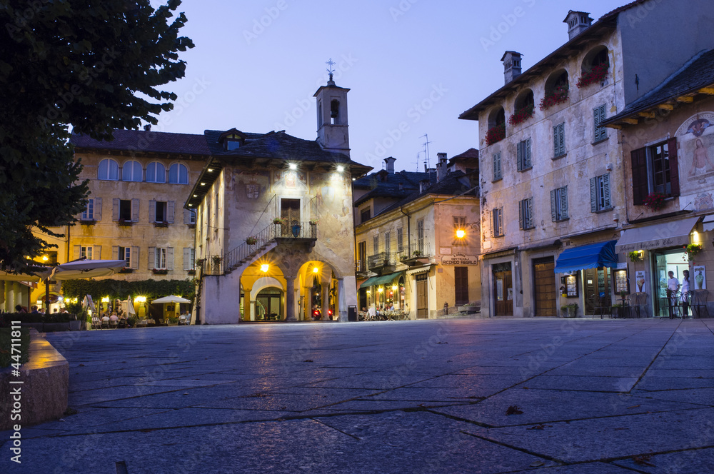 Orta main square late afternoon color image