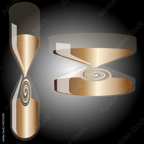 Hourglass on gradient background