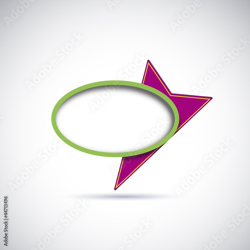 Cover speech in green and purple # Vector