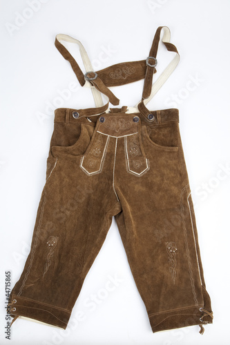 Fotografía Lederhose auf weißem Hintergrund - Oktoberfest