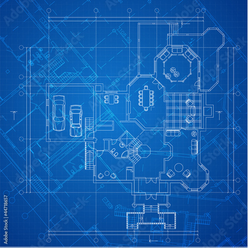 Urban Blueprint (vector). Architectural background